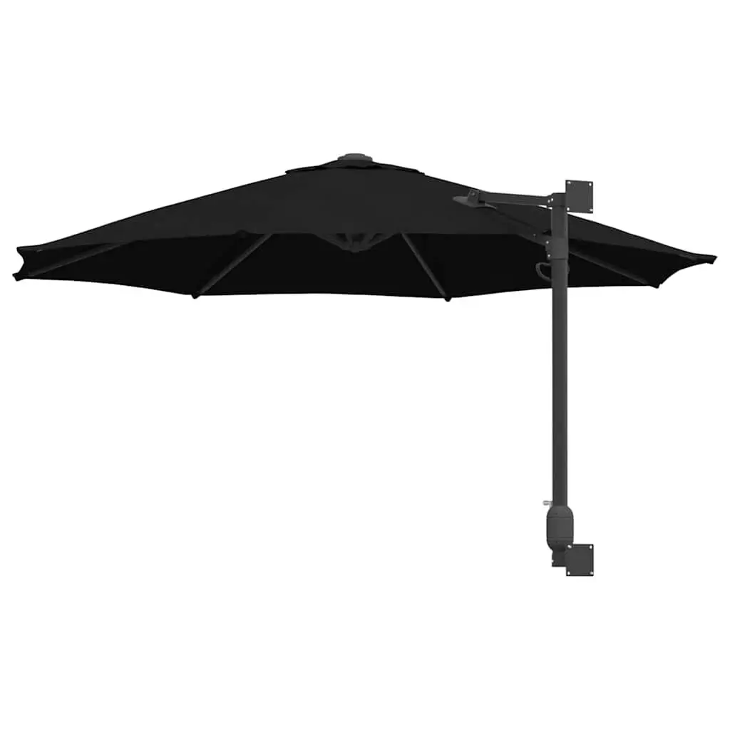 Garden Parasol Cantilever Polyester 248cm Black