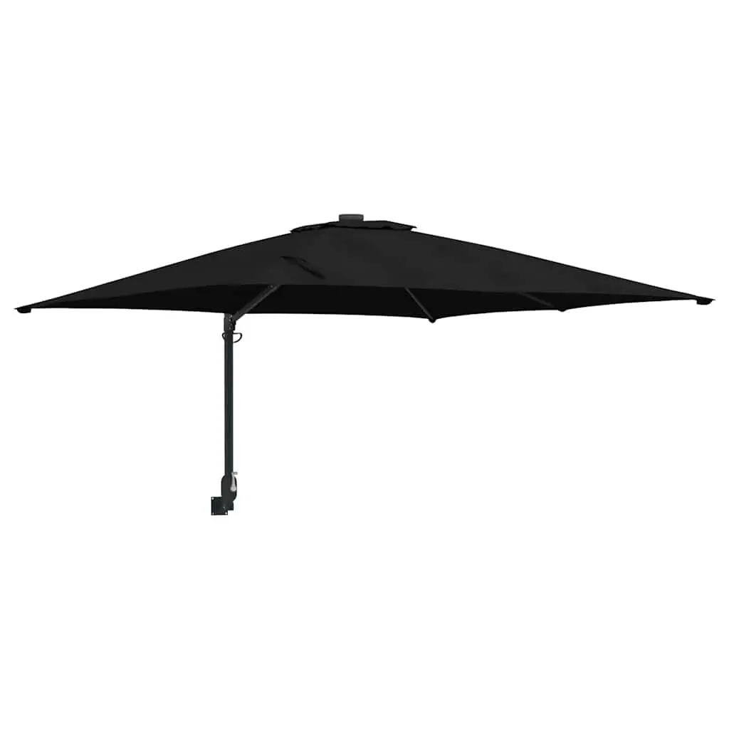 Garden Parasol Polyester Black 248.5 x 247.5 x 160cm Tiltable