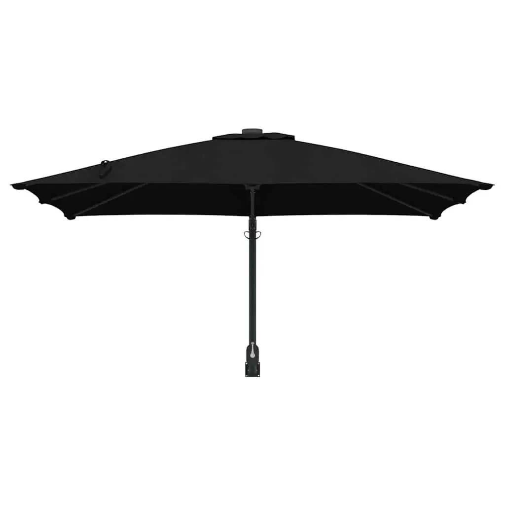 Garden Parasol Polyester Black 248.5 x 247.5 x 160cm Tiltable