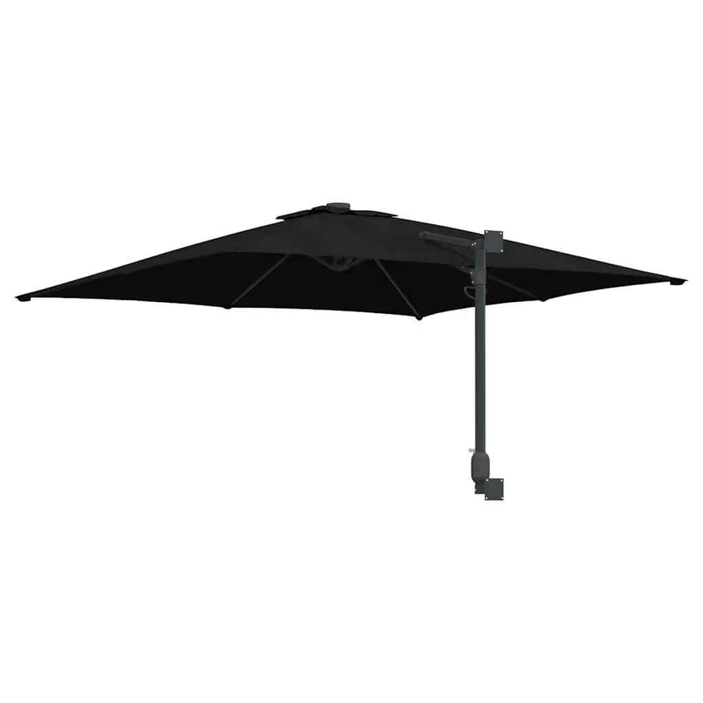 Garden Parasol Polyester Black 248.5 x 247.5 x 160cm Tiltable