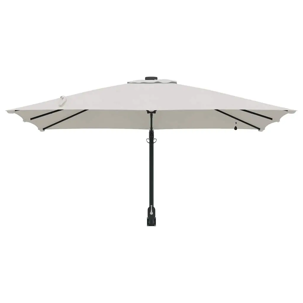 Cantilever Garden Parasol Polyester 248.5 x 247.5 x 160 cm Brown