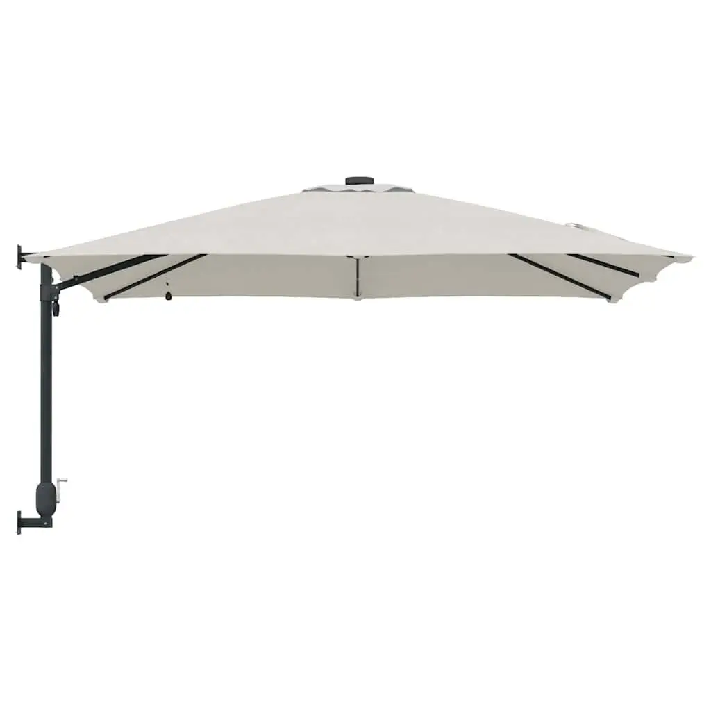 Cantilever Garden Parasol Polyester 248.5 x 247.5 x 160 cm Brown