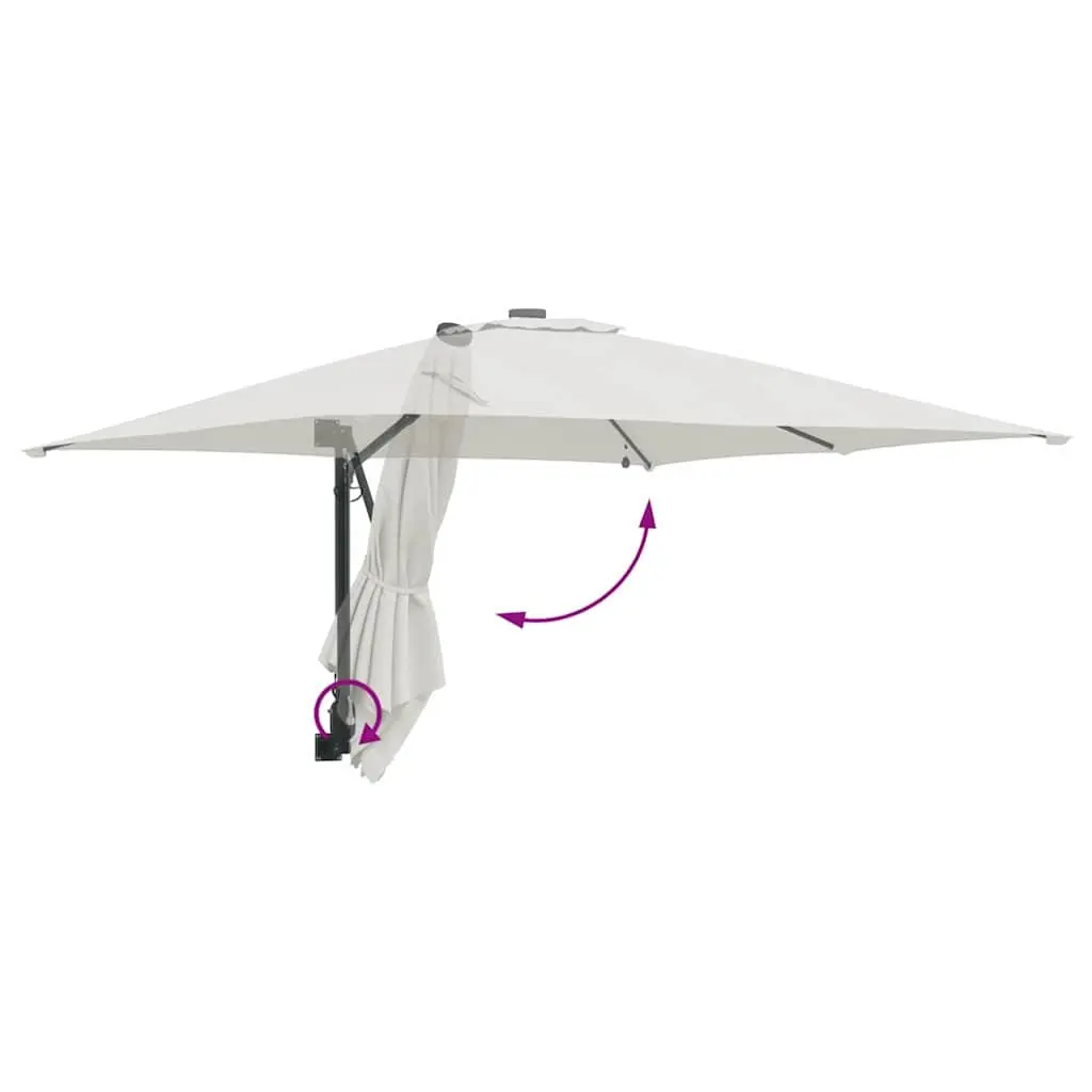 Cantilever Garden Parasol Polyester 248.5 x 247.5 x 160 cm Brown
