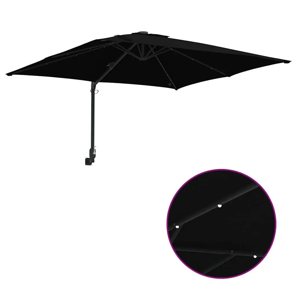 Garden Parasol Cantilever Umbrella UV-Resistant Polyester 248.5cm Black