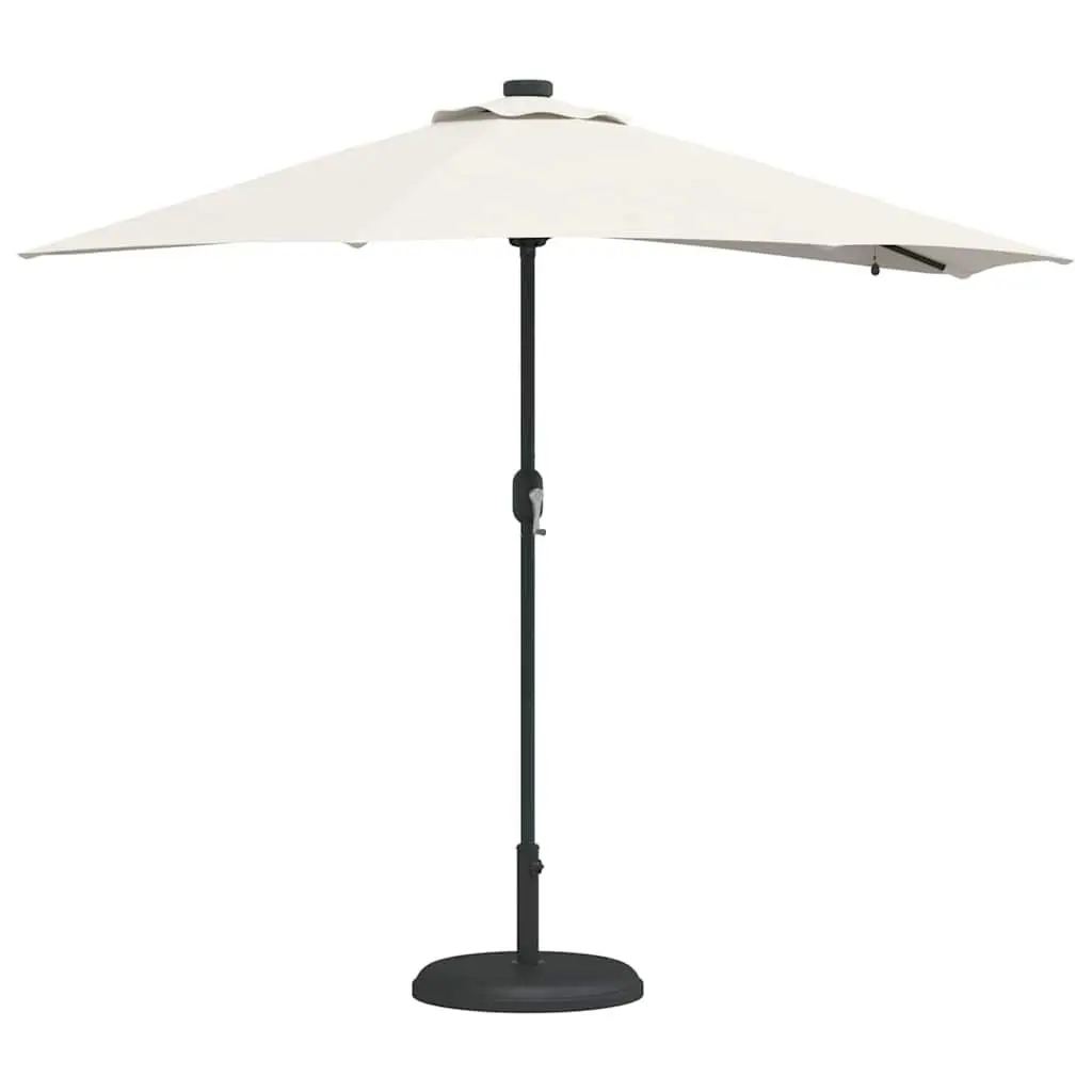 Garden Parasol Collapsible Steel Frame Polyester Canopy 294x150x223cm Brown