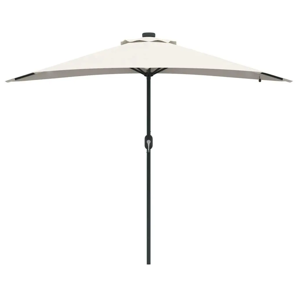 Garden Parasol Collapsible Steel Frame Polyester Canopy 294x150x223cm Brown