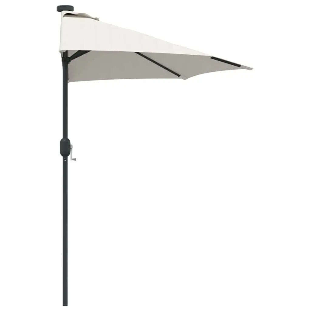 Garden Parasol Collapsible Steel Frame Polyester Canopy 294x150x223cm Brown