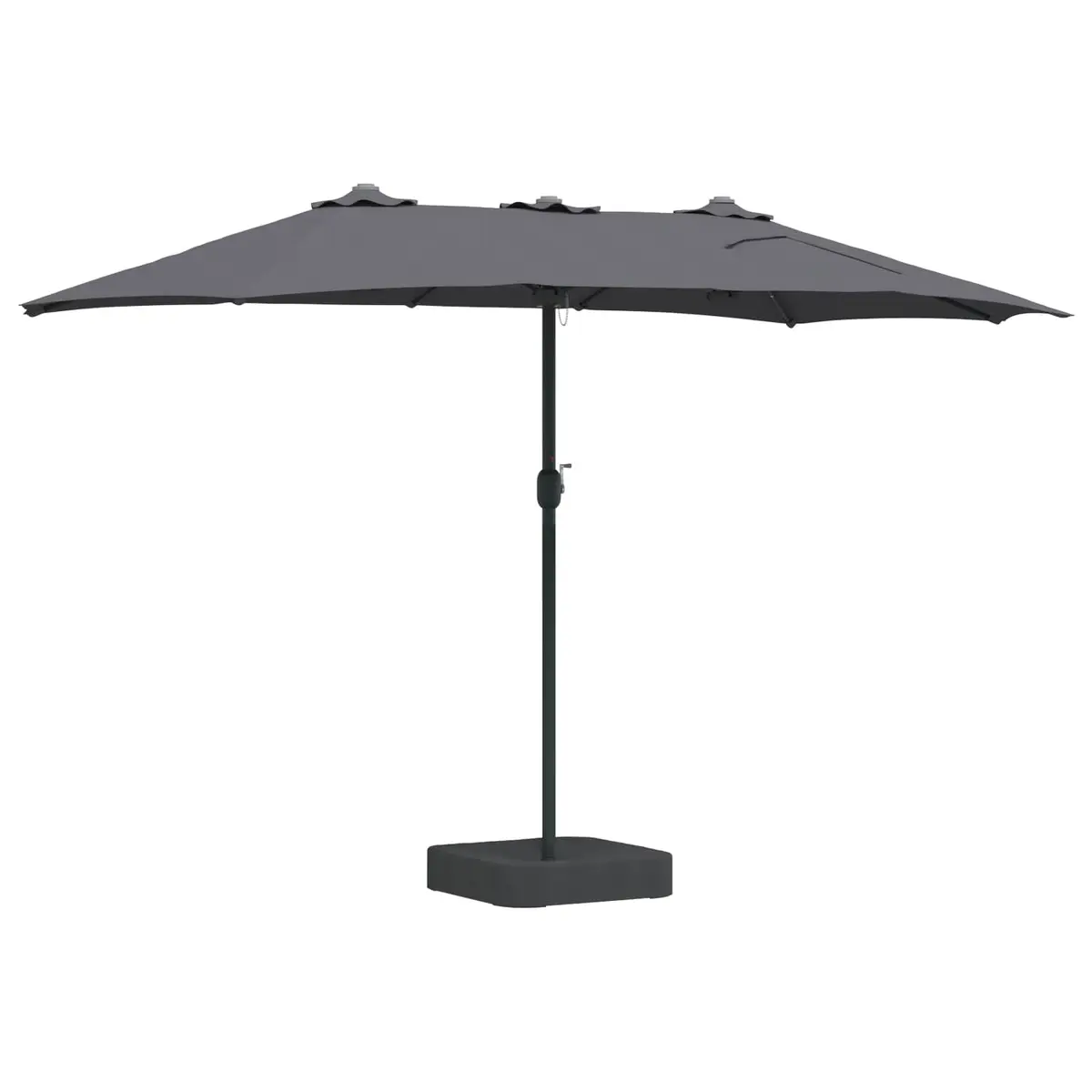 Garden Parasol Powder-coated Steel Anthracite 385 x 209 x 244 cm UV-resistant Polyester Canopy