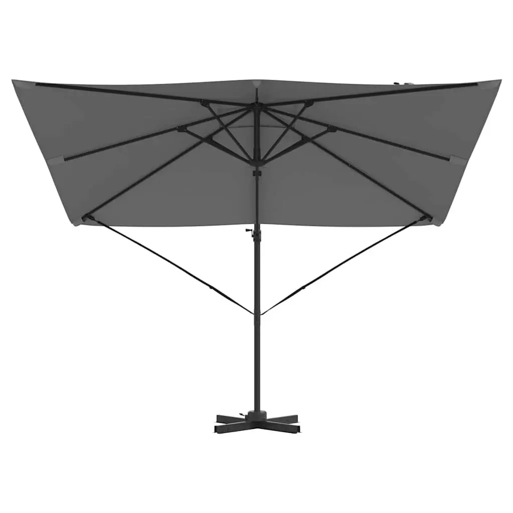 Cantilever Parasol Aluminium Polyester 286x284x265cm Anthracite Garden Patio Shade