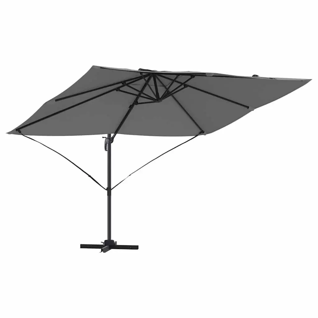 Cantilever Parasol Polyester 351x250x260cm Anthracite Garden Patio Outdoor Sunshade