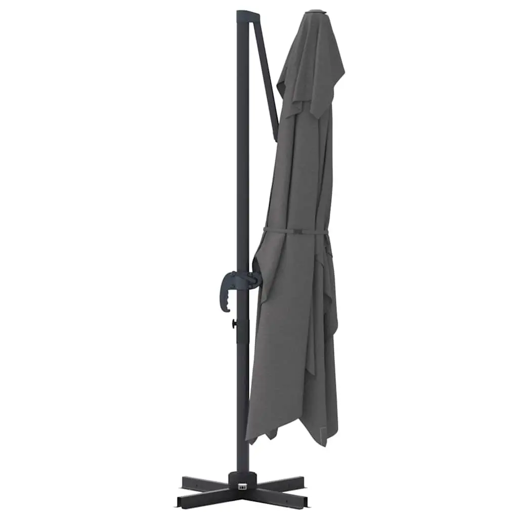 Cantilever Parasol Polyester 351x250x260cm Anthracite Garden Patio Outdoor Sunshade