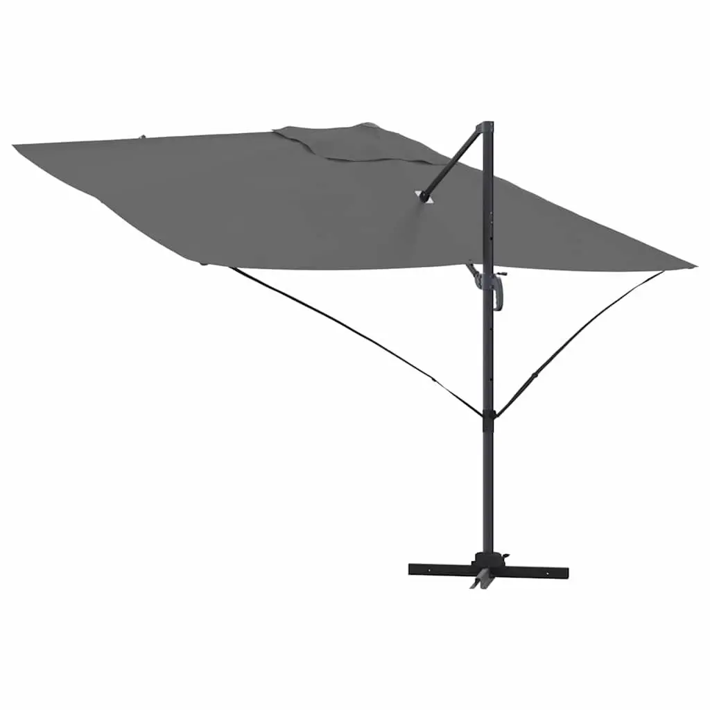 Cantilever Parasol Polyester 351x250x260cm Anthracite Garden Patio Outdoor Sunshade