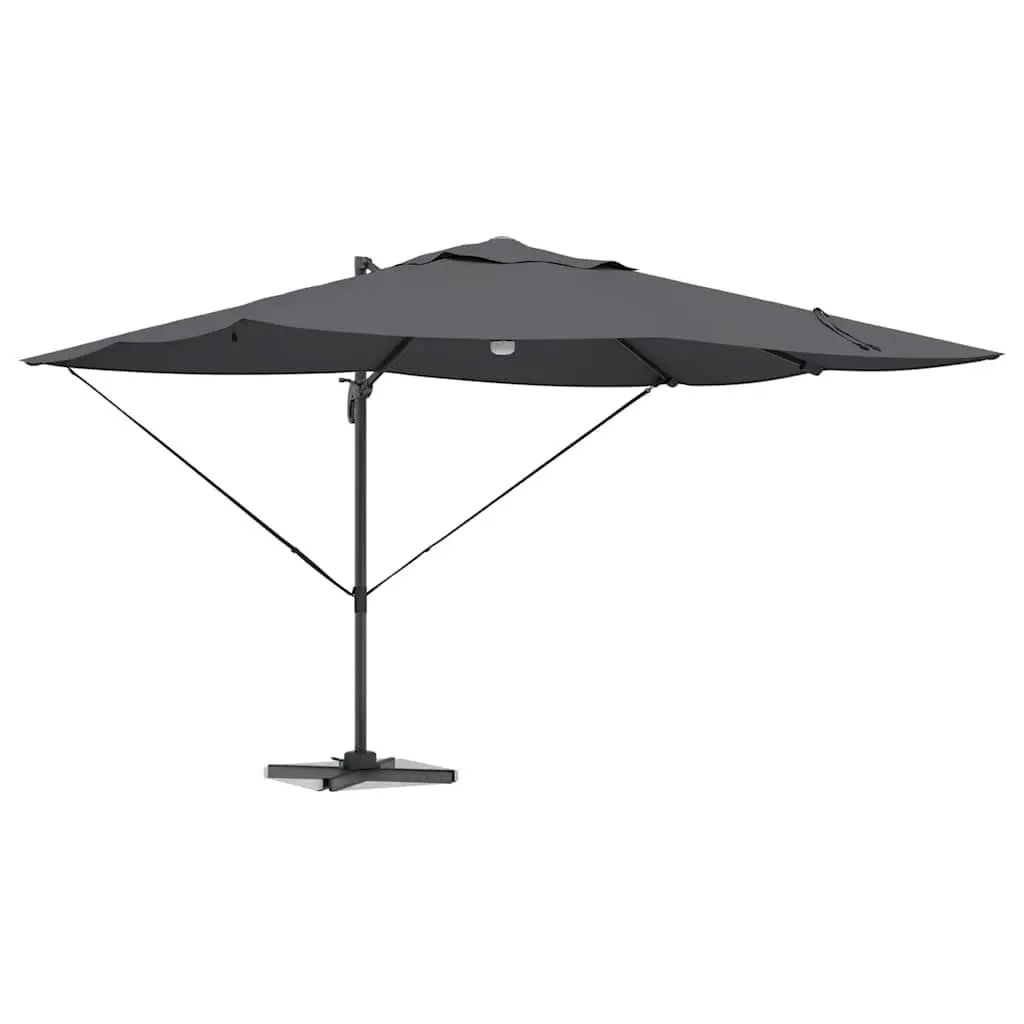 Cantilever Parasol Polyester 351x250x253cm Anthracite Outdoor Garden Shade Rotating