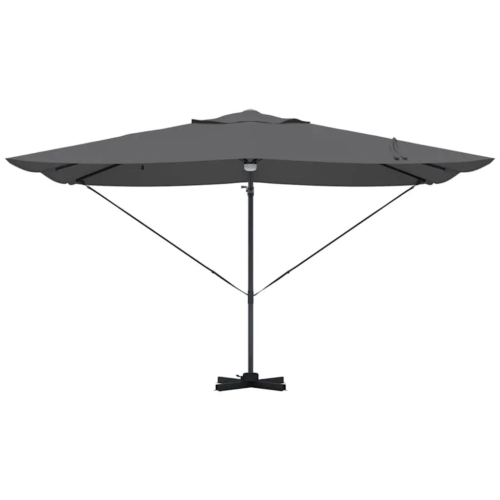 Cantilever Parasol Polyester 351x250x253cm Anthracite Outdoor Garden Shade Rotating