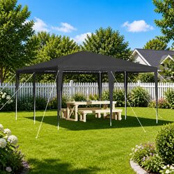 Party Tent Anthracite 400 x 400 x 266 cm Outdoor Garden Gazebo Canopy