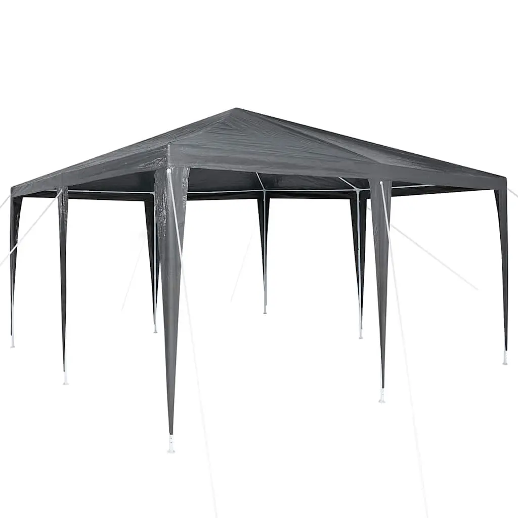 Party Tent Polyethylene 400 x 400 x 266 cm Anthracite Steel Frame Outdoor Garden Gazebo Canopy