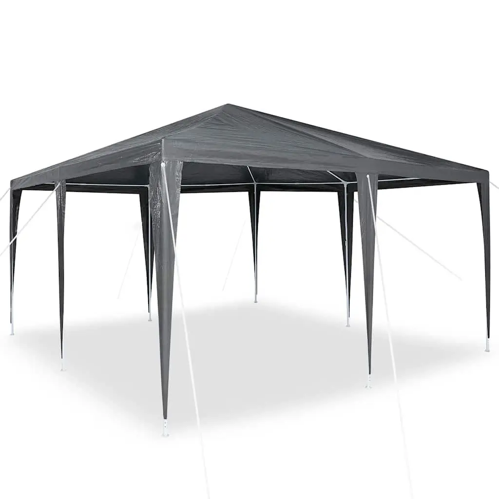 Party Tent Polyethylene 400 x 400 x 266 cm Anthracite Steel Frame Outdoor Garden Gazebo Canopy