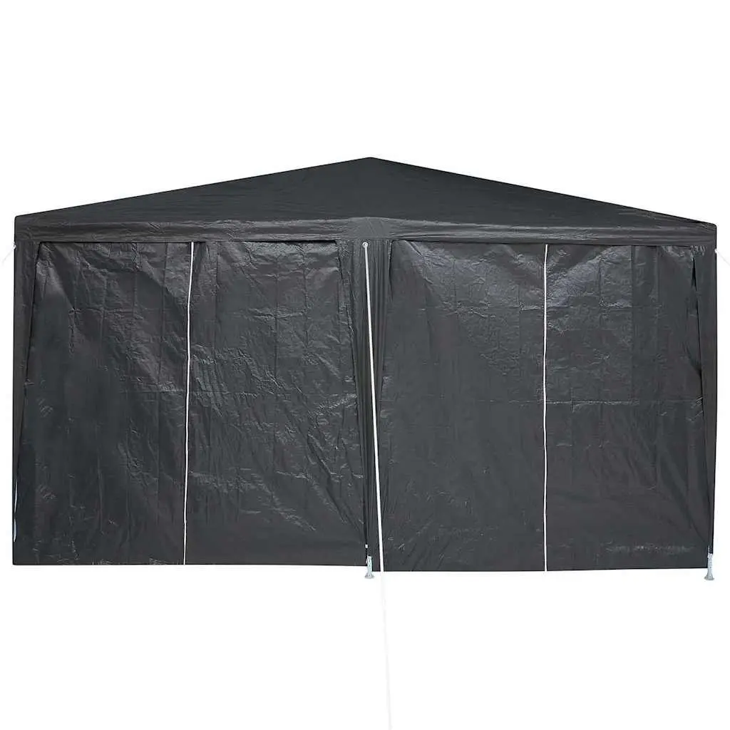 Party Tent Polyethylene Fabric 400x400x266cm Anthracite Outdoor Canopy Gazebo