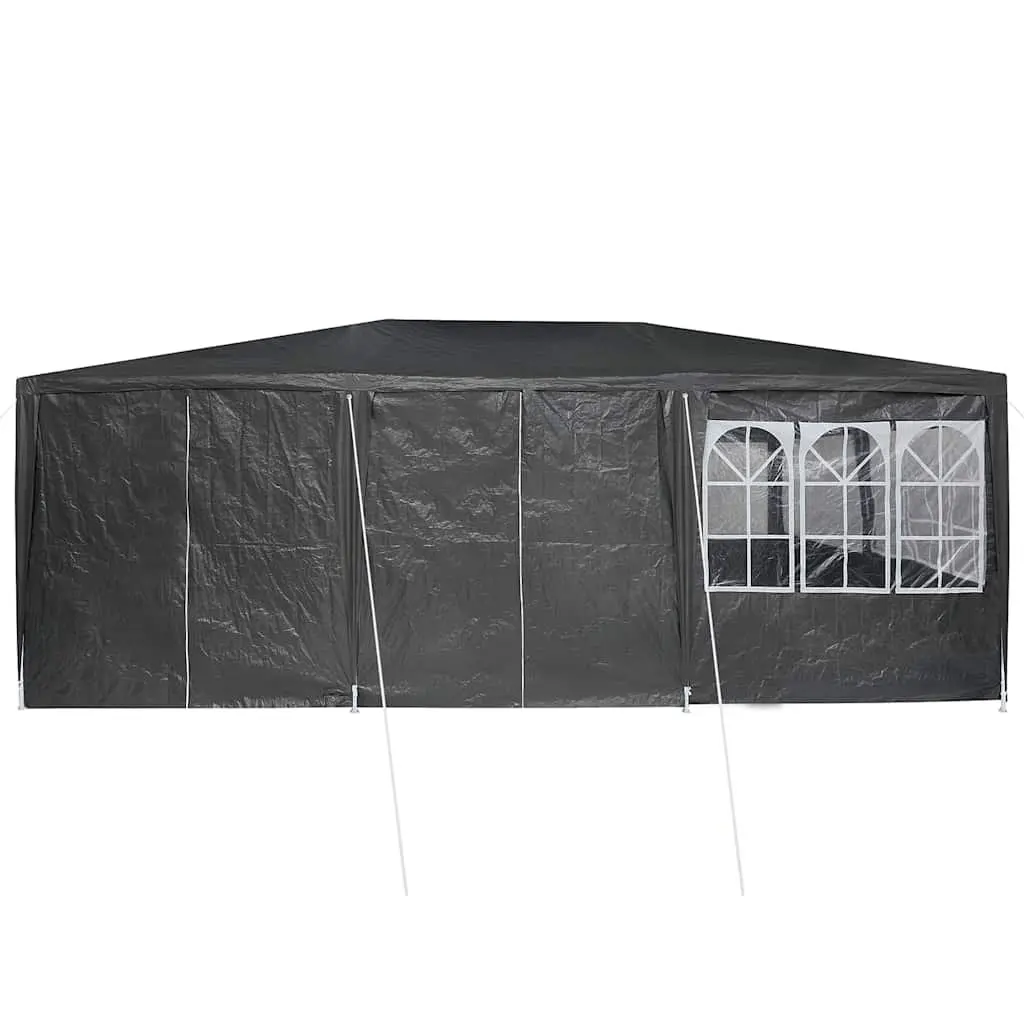Party Tent Polyethylene 600 x 400 x 266 cm Anthracite Outdoor Canopy Gazebo Removable Sidewalls