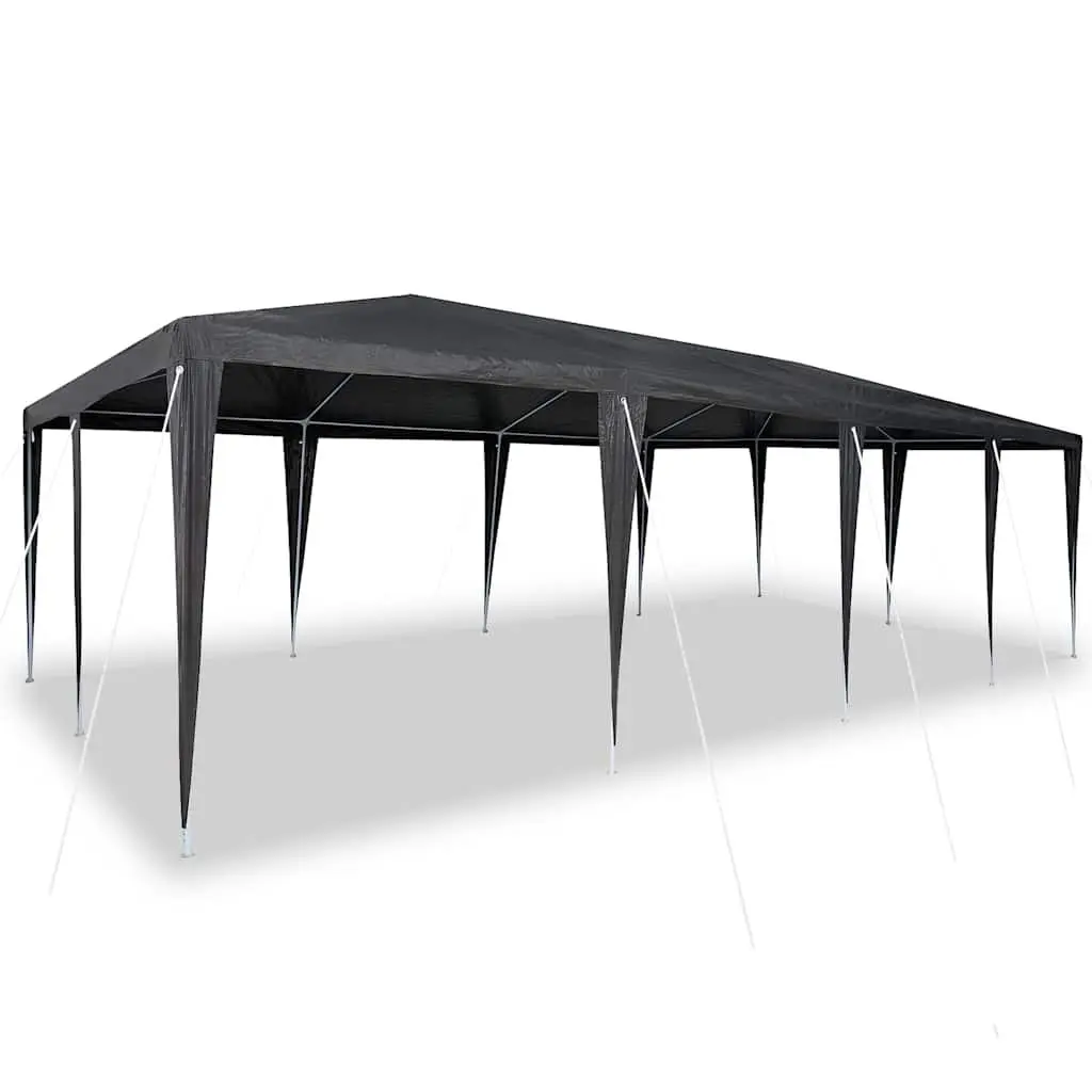 Party Tent Polyethylene Steel 800 x 400 x 266 cm Anthracite Outdoor Garden Canopy Gazebo Shelter