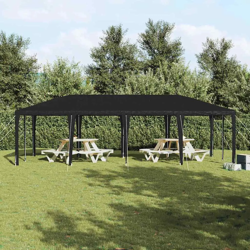 Party Tent Polyethylene Steel 800 x 400 x 266 cm Anthracite Outdoor Garden Canopy Gazebo Shelter