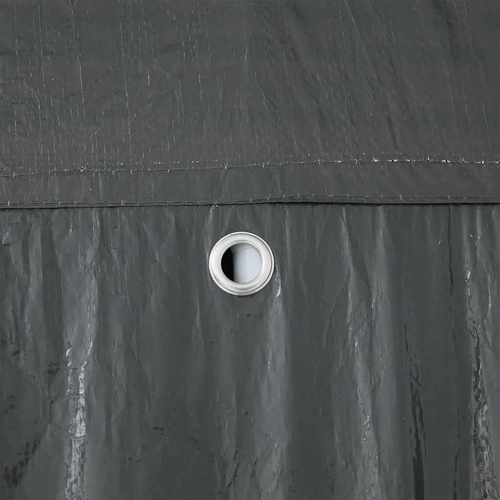 Party Tent Polyethylene Steel 800 x 400 x 266 cm Anthracite Outdoor Garden Canopy Gazebo Shelter