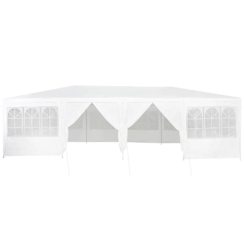 Party Tent White Polyethylene 800 x 400 x 266 cm Outdoor Gazebo Canopy with Removable Sidewalls