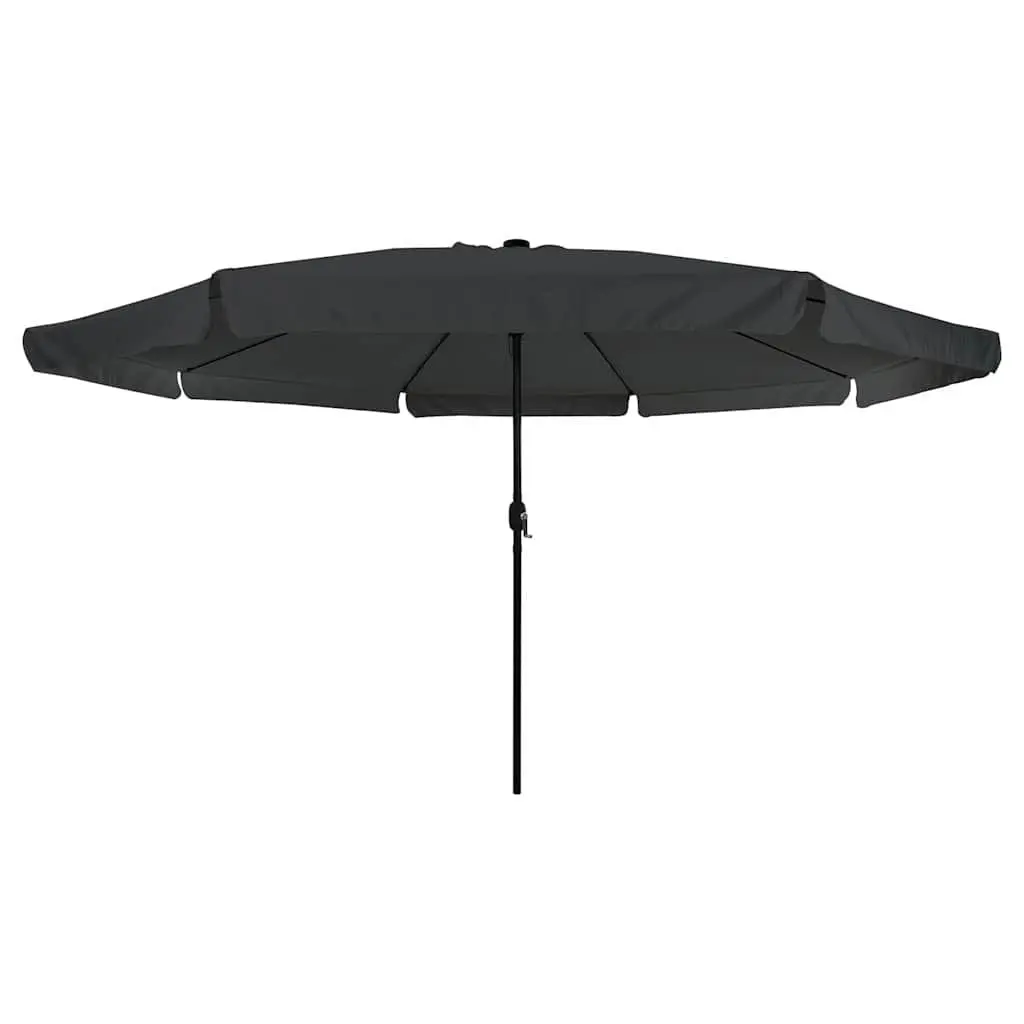 Garden Parasol Polyester 395x395x245cm Anthracite with LED Lighting