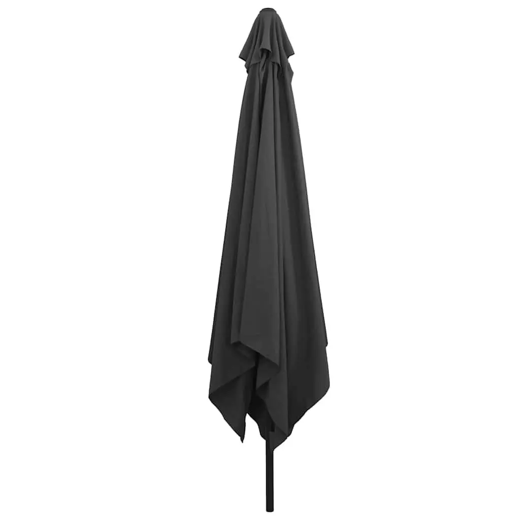 Garden Parasol UV-resistant Fabric 295x295x245cm Anthracite Outdoor Umbrella Sunshade Patio Canopy