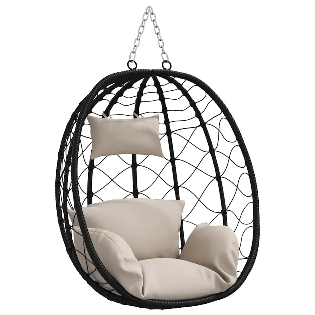 Taupe Hanging Egg Chair for Indoor & Outdoor Living