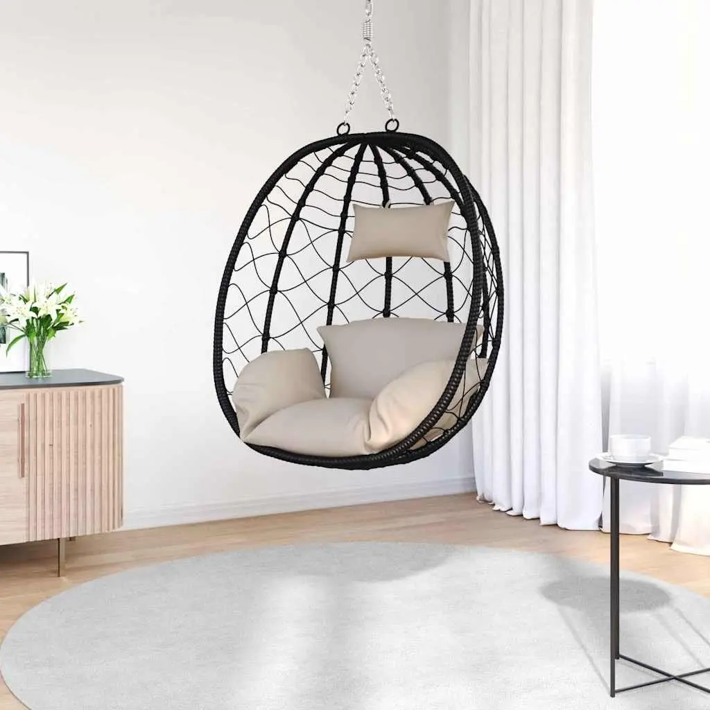 Taupe Hanging Egg Chair for Indoor & Outdoor Living