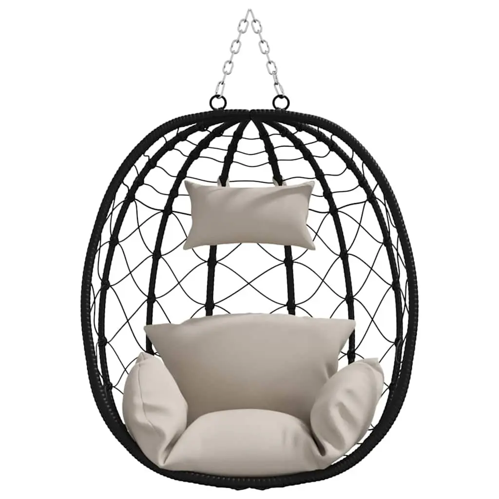Taupe Hanging Egg Chair for Indoor & Outdoor Living