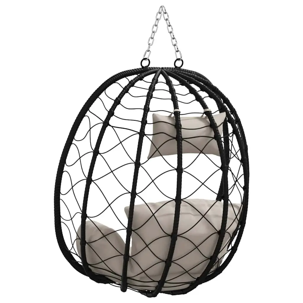 Taupe Hanging Egg Chair for Indoor & Outdoor Living