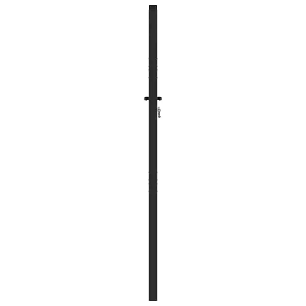 Garden Gate Lockable Powder-coated Aluminium 100x150 cm Black