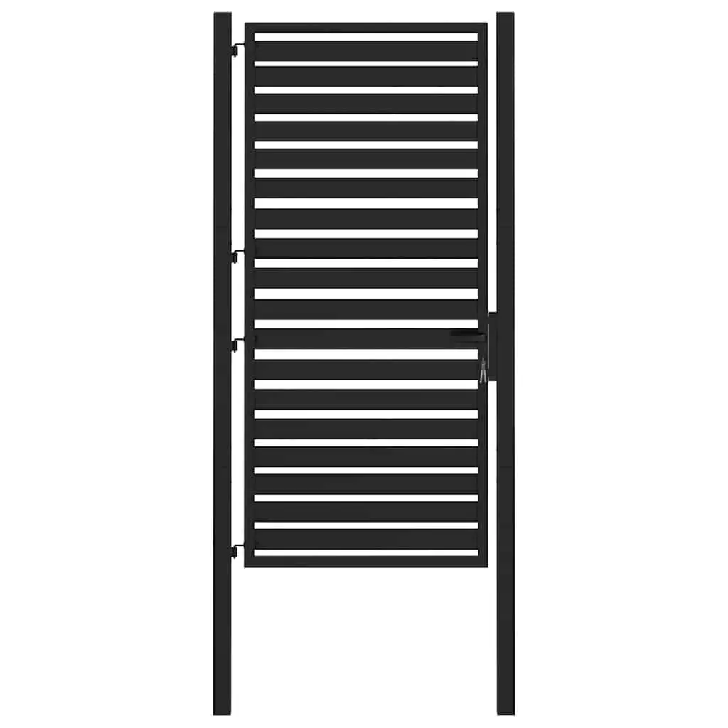 Lockable Garden Gate 100x180cm Black