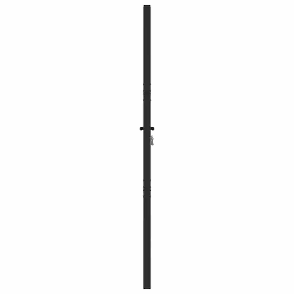Lockable Garden Gate 100x180cm Black