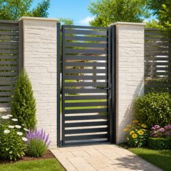 Practical Black Aluminium Garden Gate for Everyday Use