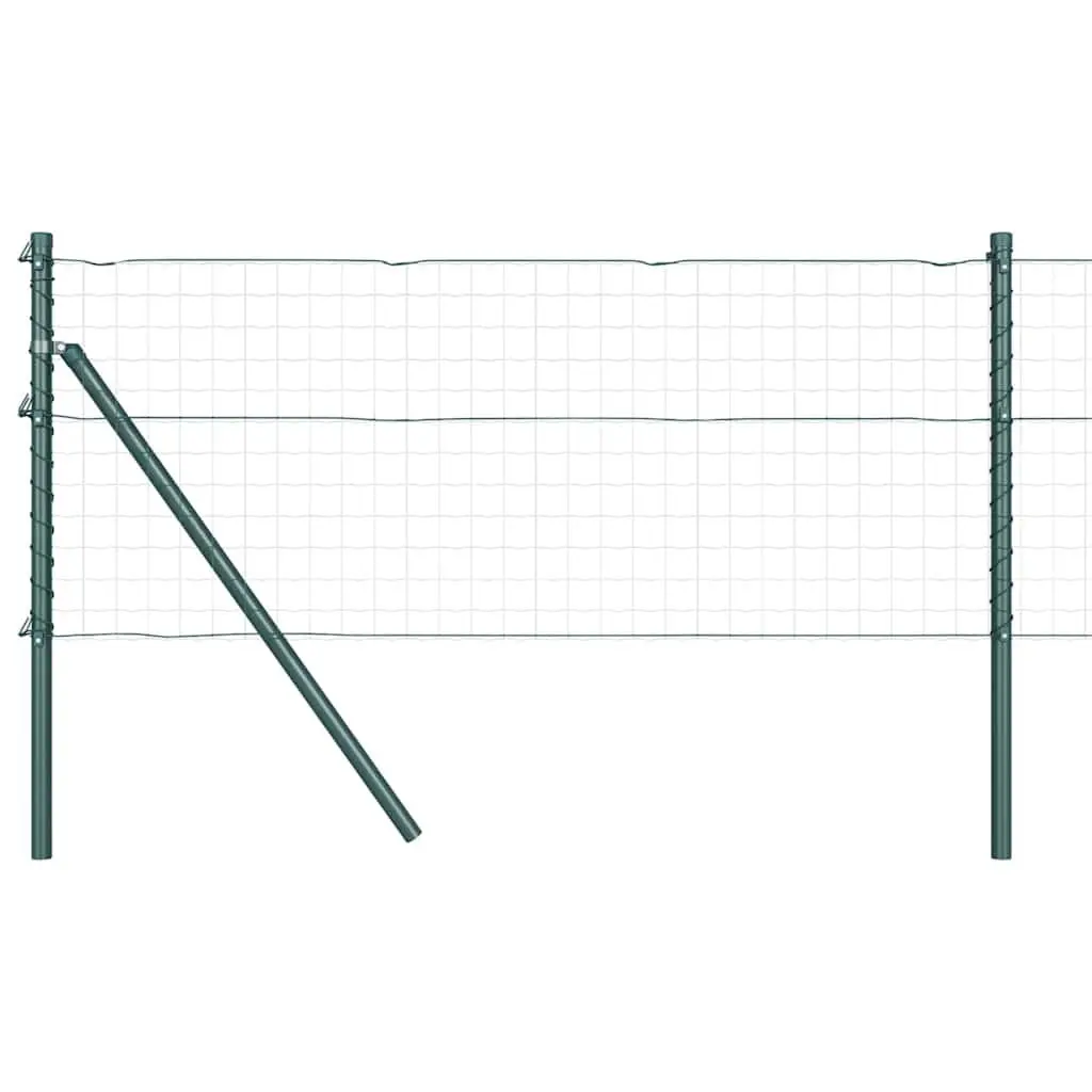 Fence Posts 7 Pieces Green Steel Embedded Garden Boundary Markers Outdoor