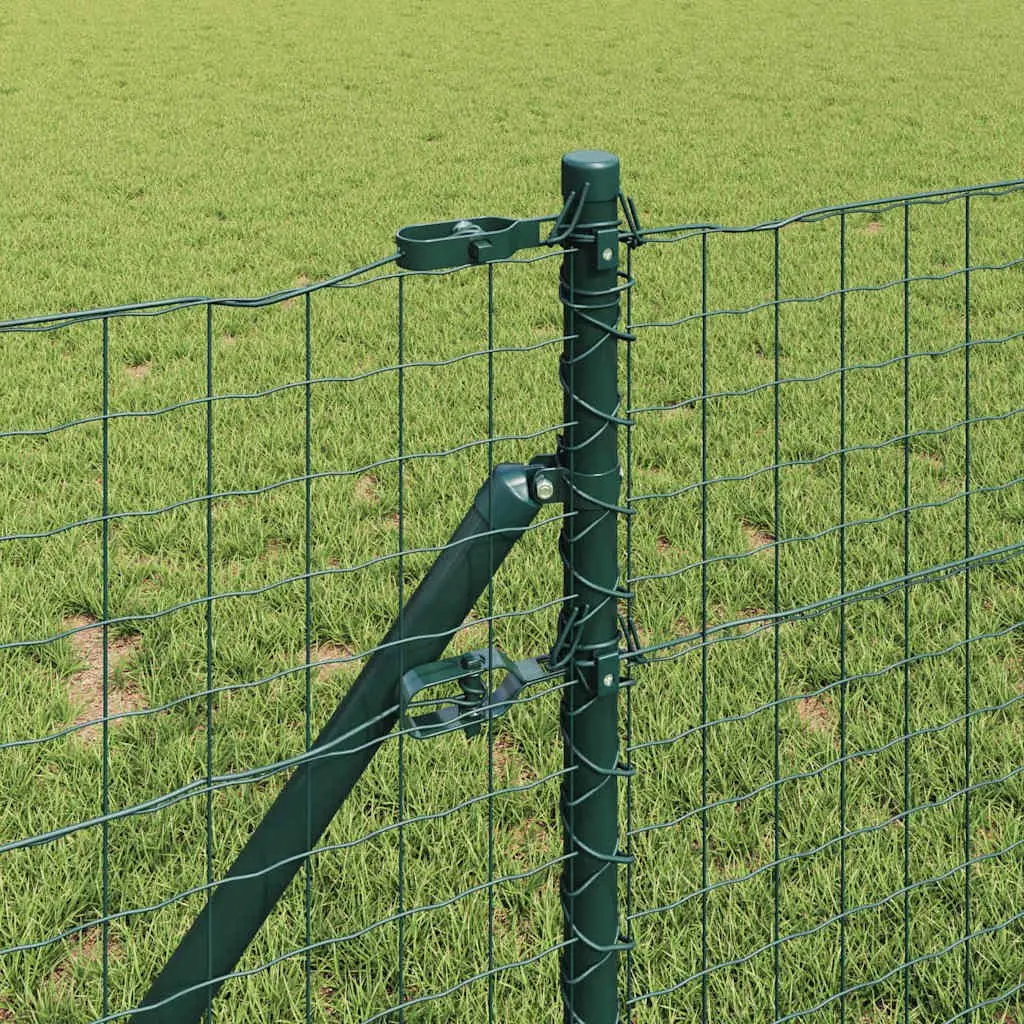 Fence Posts 7 Pieces Green Steel Embedded Garden Boundary Markers Outdoor