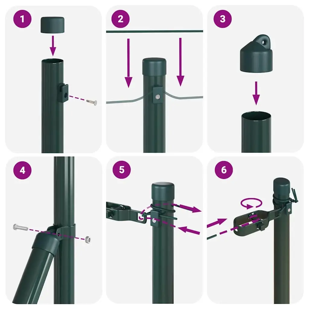 13-Piece Green Garden Boundary Post Set
