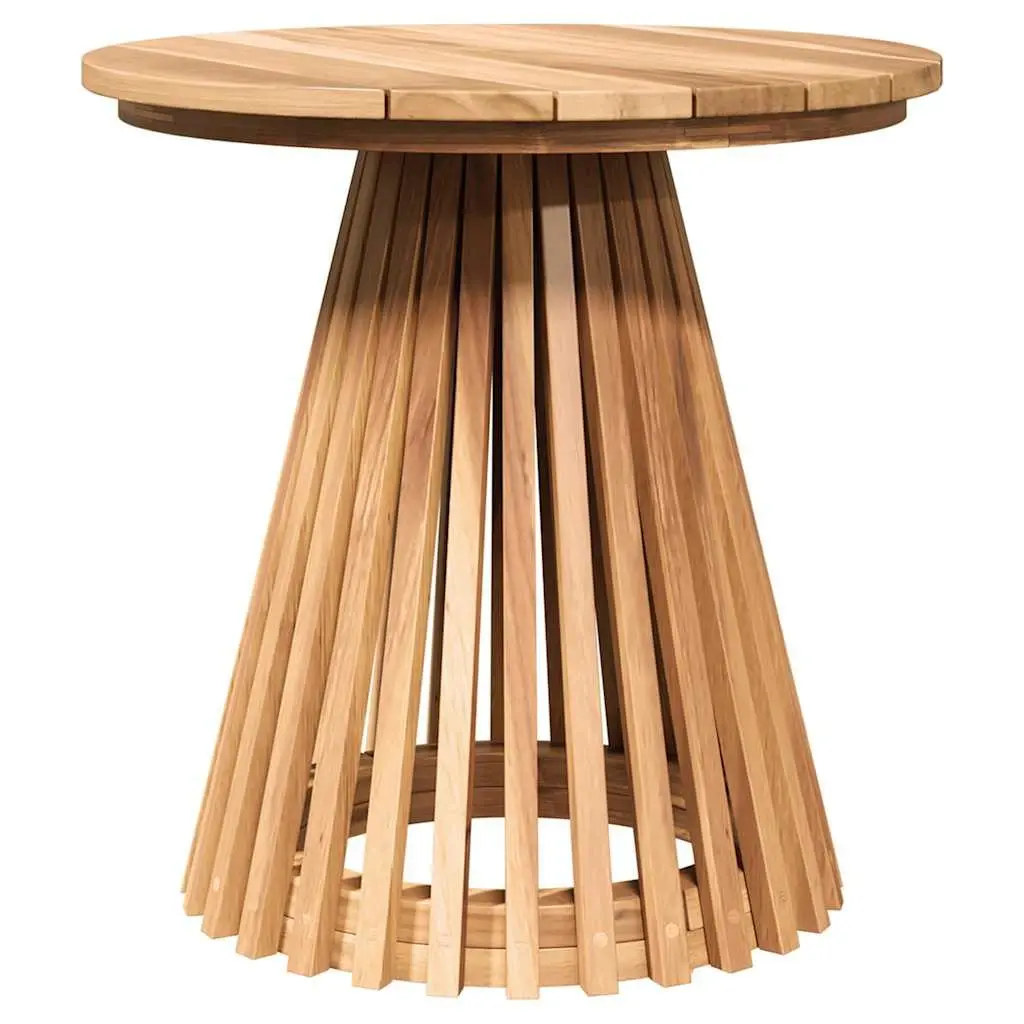 Outdoor Table Teak Wood Round Brown 50x50x49.5cm Garden Patio Furniture