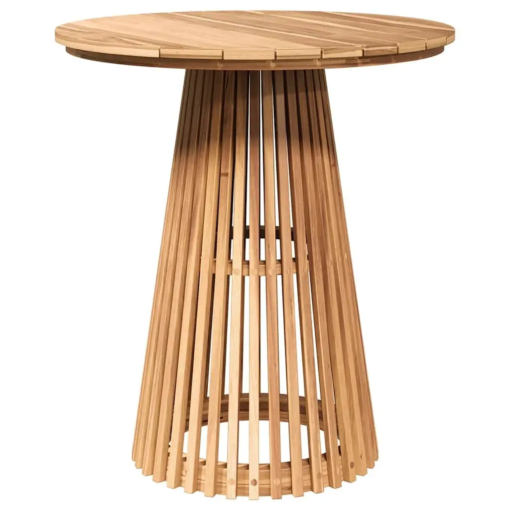 Outdoor Side Table Solid Teak Wood Round 70x70x75cm Brown