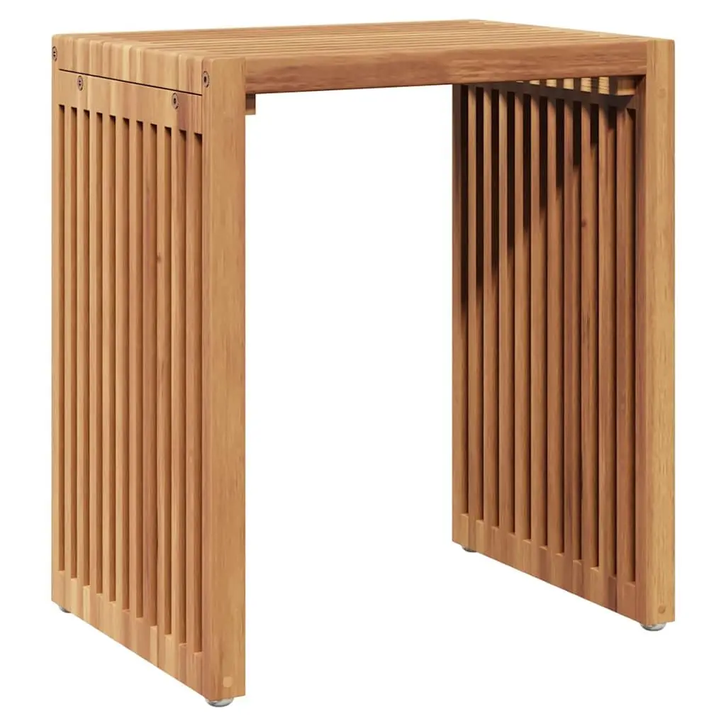 Garden Side Table Solid Teak Wood Outdoor Furniture Brown Modern 33x44.5x51cm