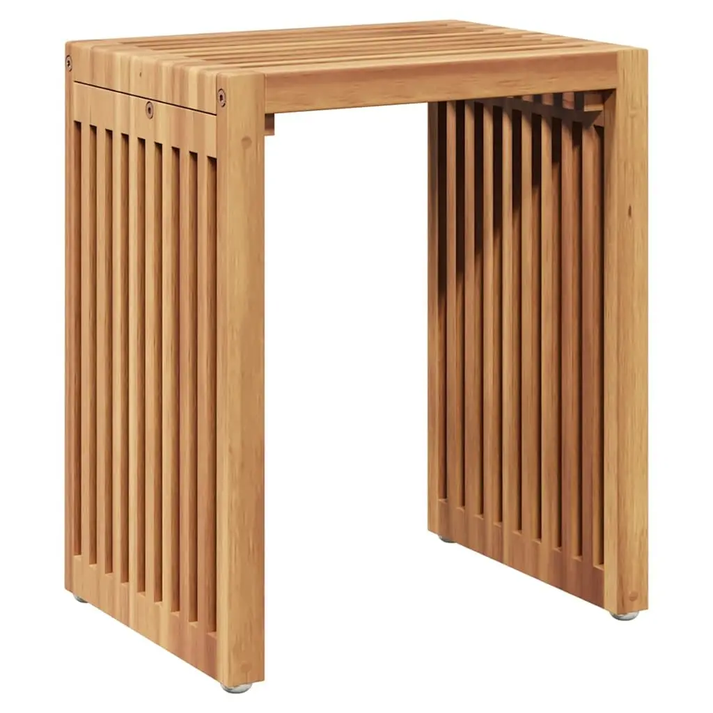 Garden Side Table Solid Teak Wood Outdoor Furniture Brown Modern 33x44.5x51cm