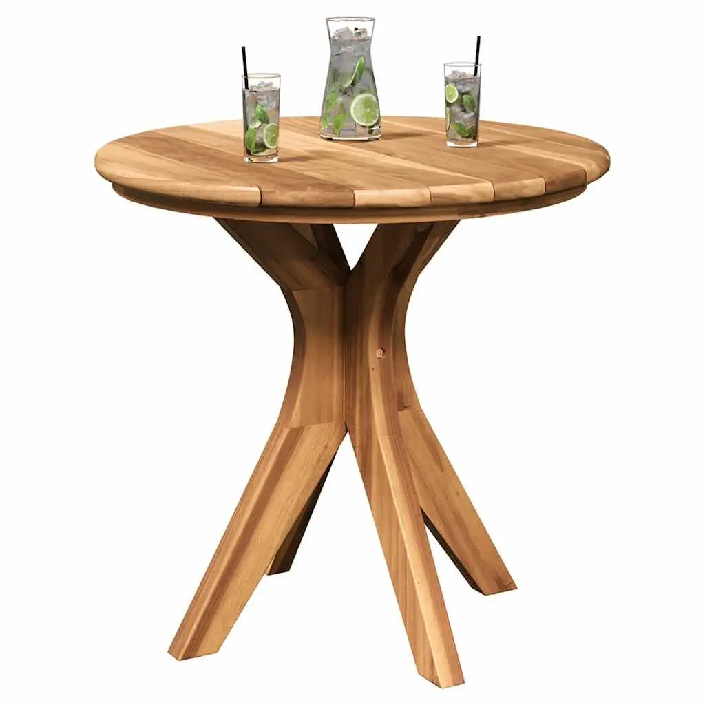 Outdoor Side Table Solid Teak Wood Brown 55x55x51cm