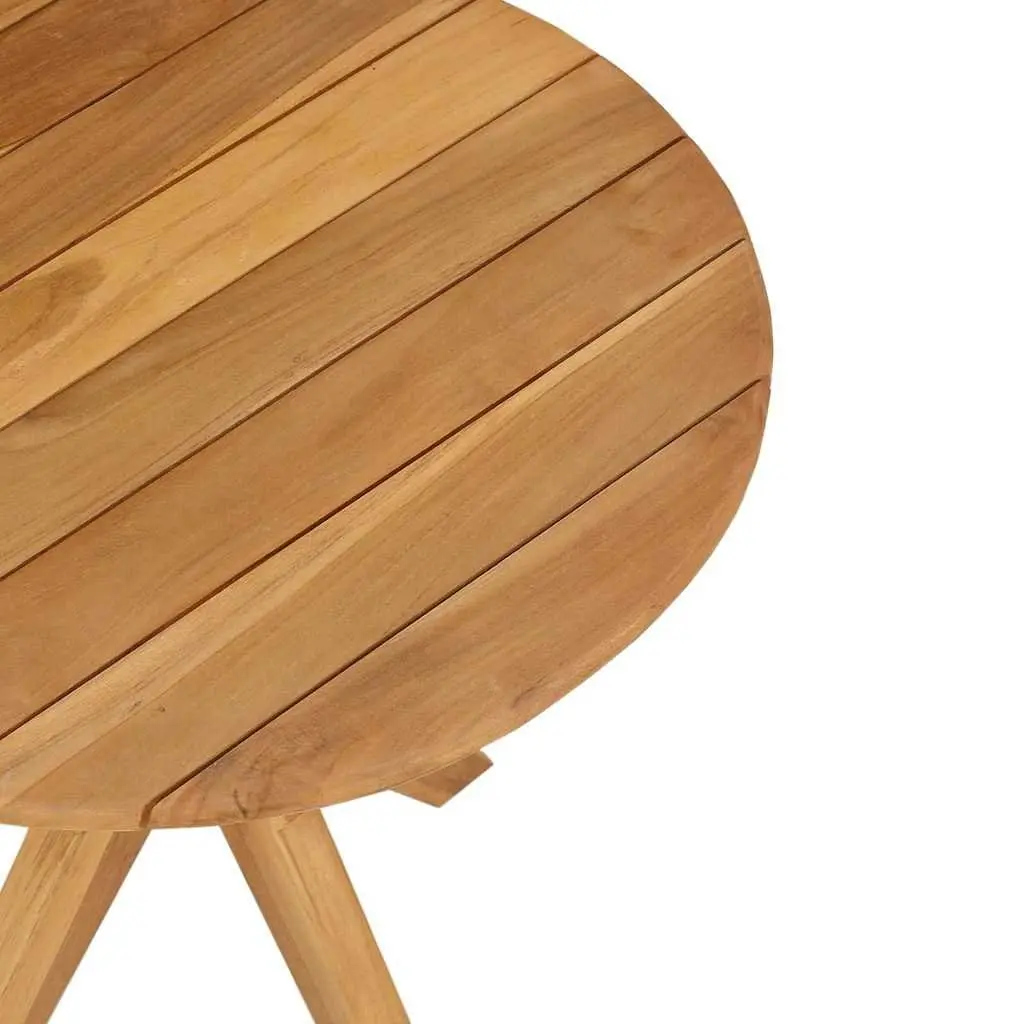 Outdoor Side Table Solid Teak Wood Brown 55x55x51cm