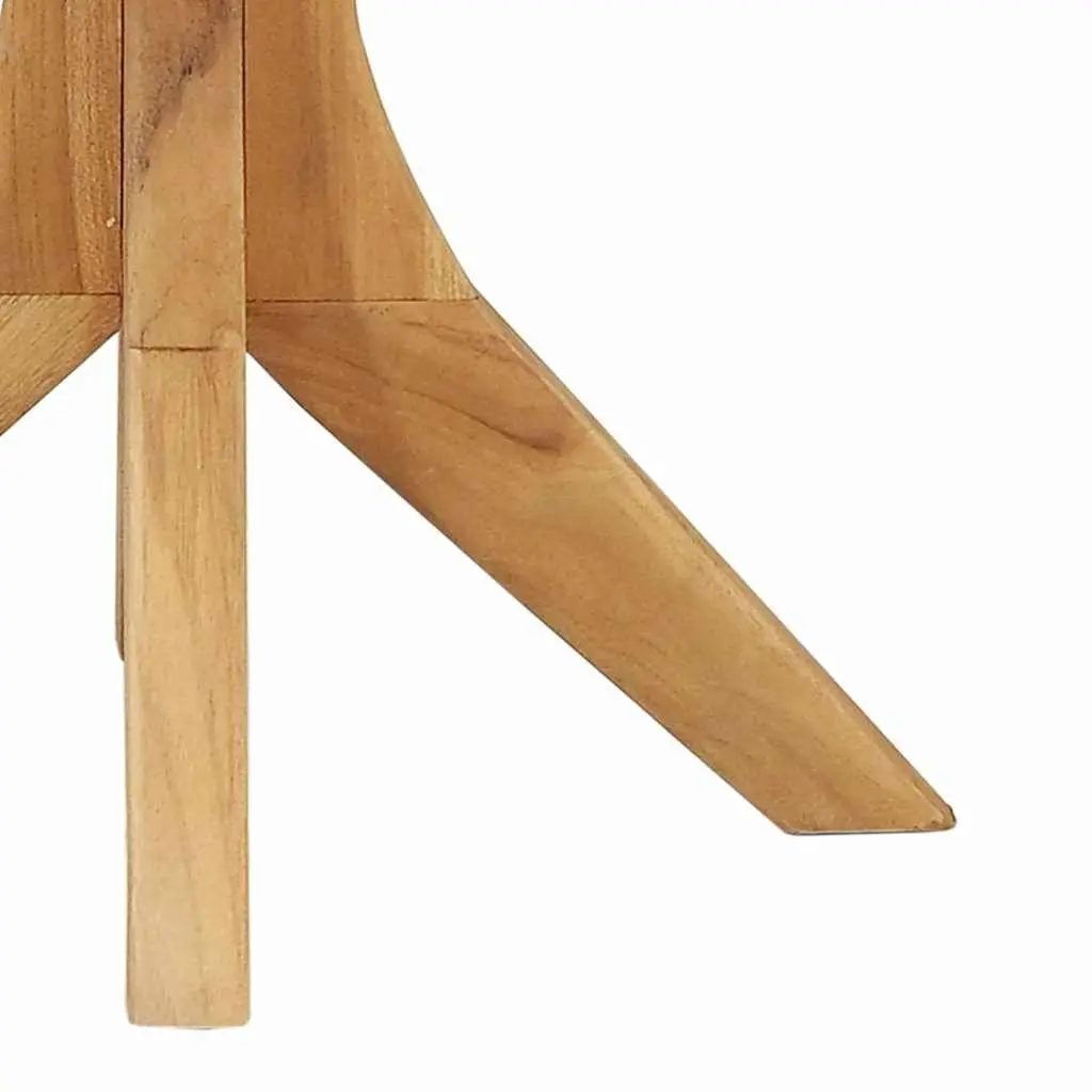 Outdoor Side Table Solid Teak Wood Brown 55x55x51cm