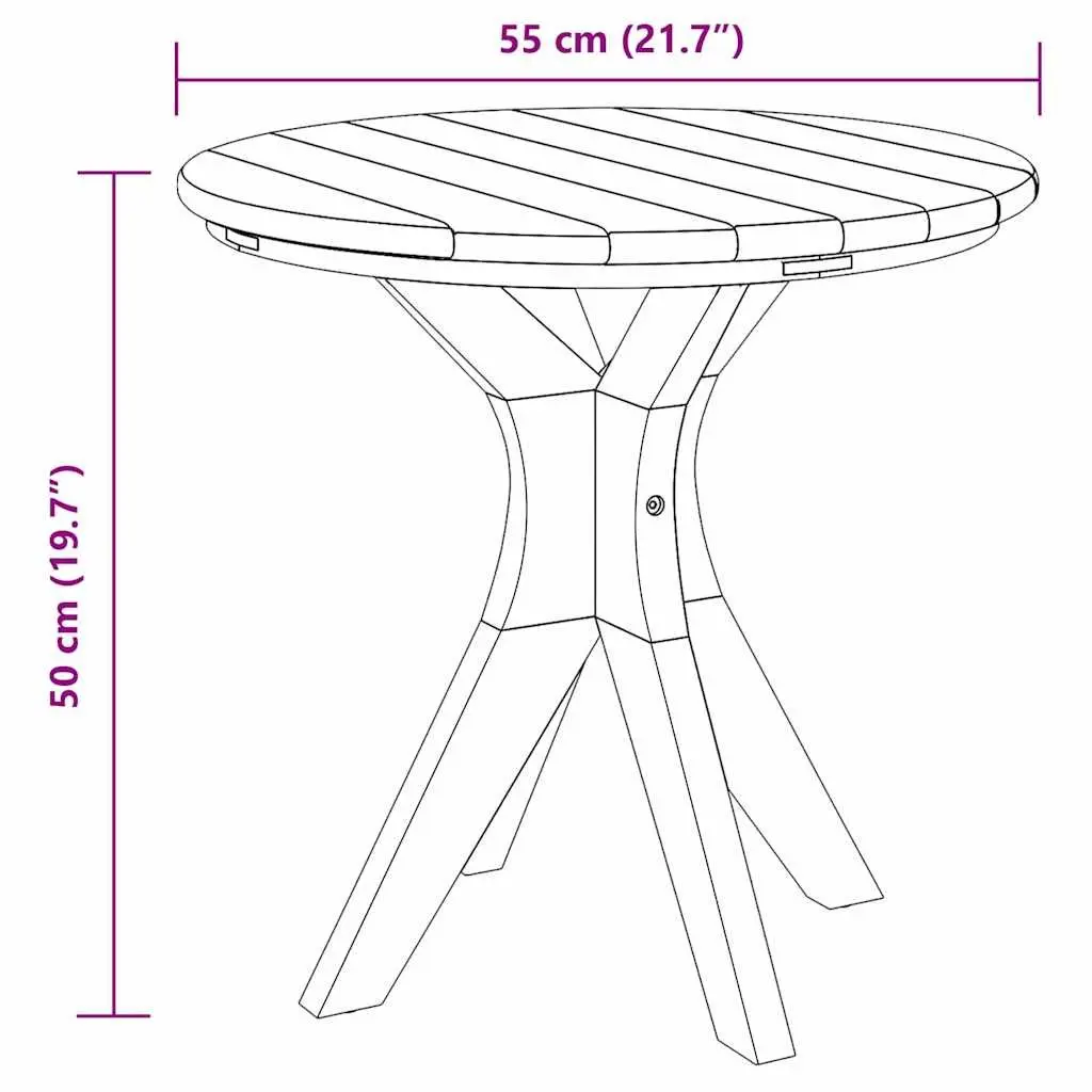 Outdoor Side Table Solid Teak Wood Brown 55x55x51cm