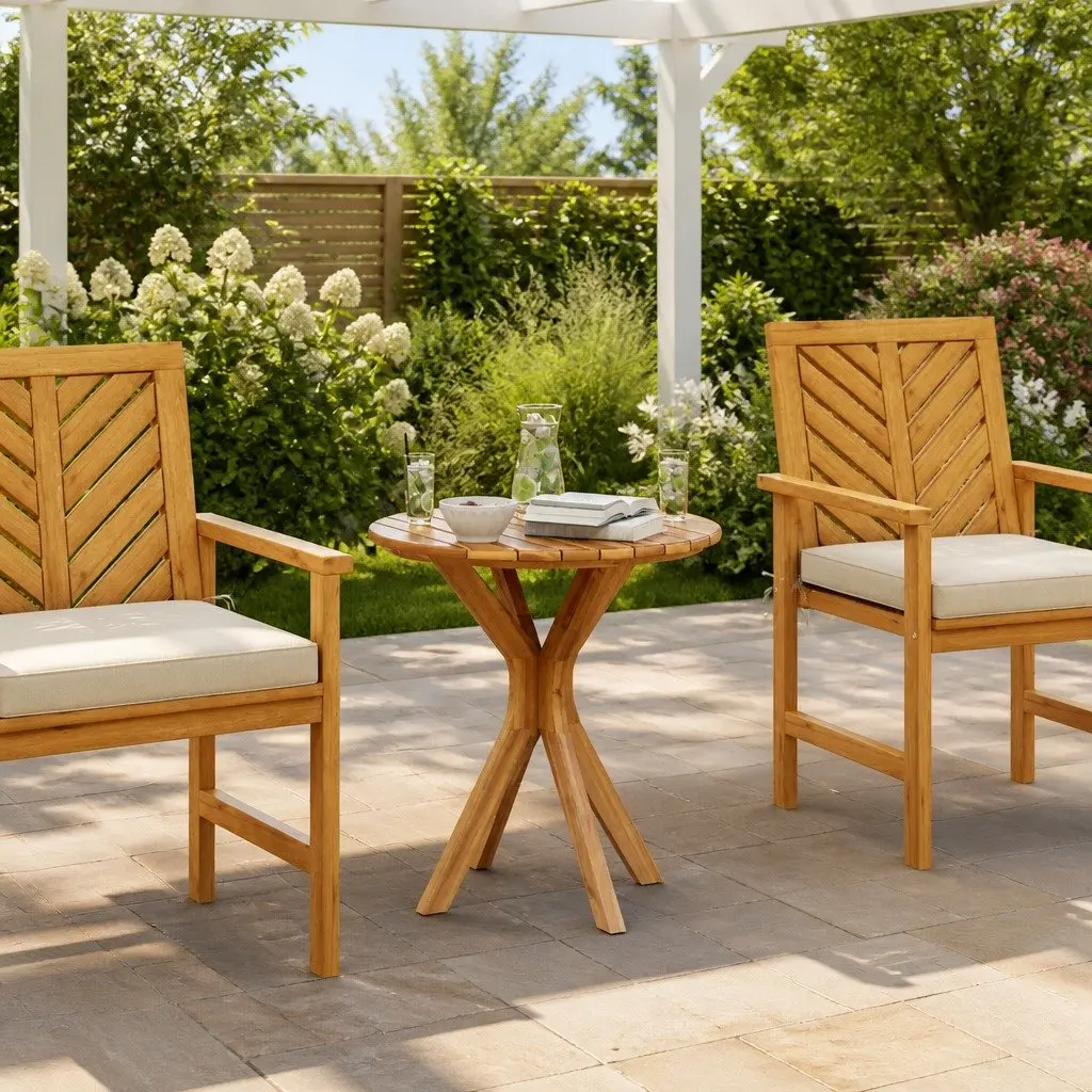 Brown Outdoor Side Table 70x70x75cm for Various Uses