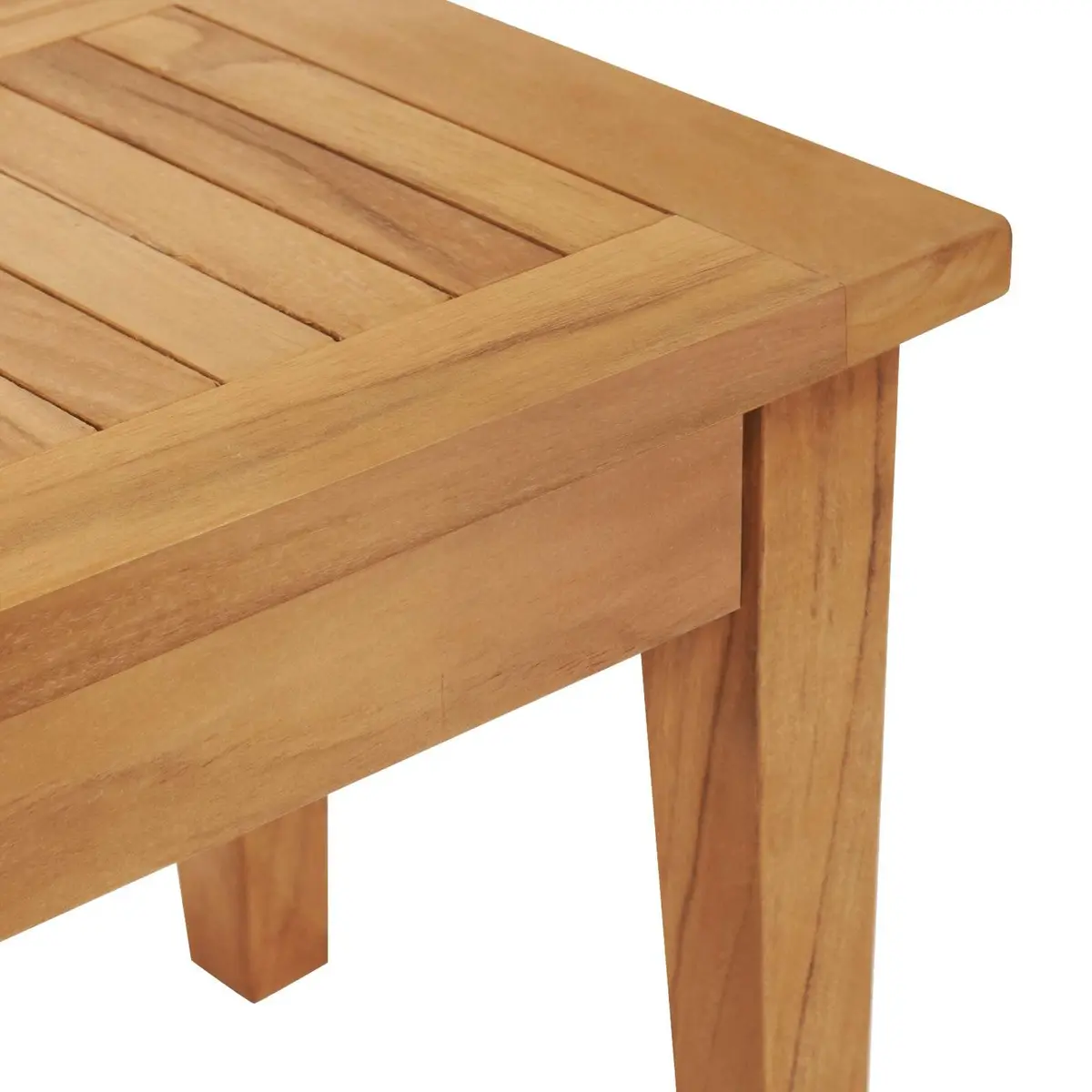 Grey Teak Wood Bench and Table Set